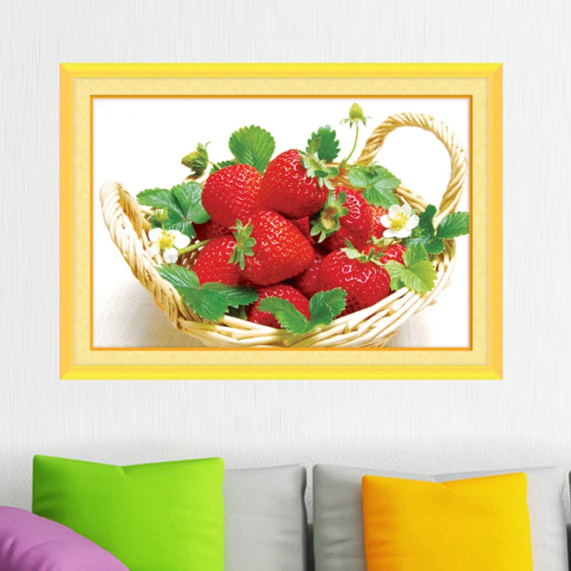 Strawberries Fruit Painting Art