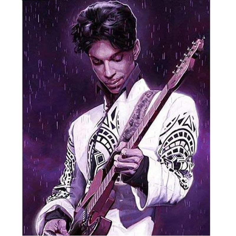 Purple Rain Guitar Concert Diamond Art