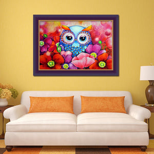 Owl Cartoon Diamond 5d Art