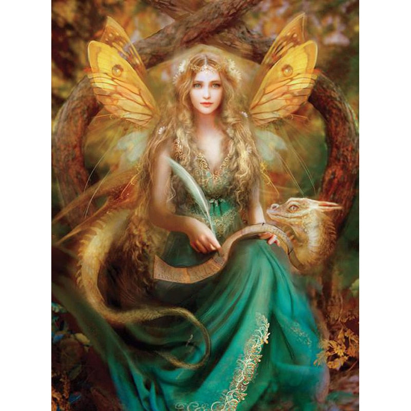 Butterfly Fairy And Dragon 5D Art