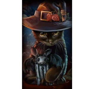 Cowboy Black Cat 5D Painting